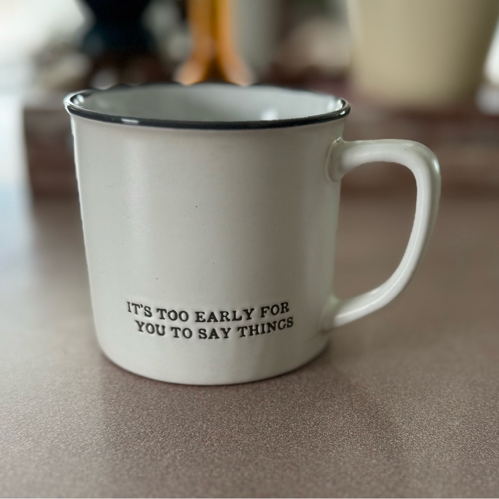Santa Barbara Design Studio Ceramic Mug with Black Rim